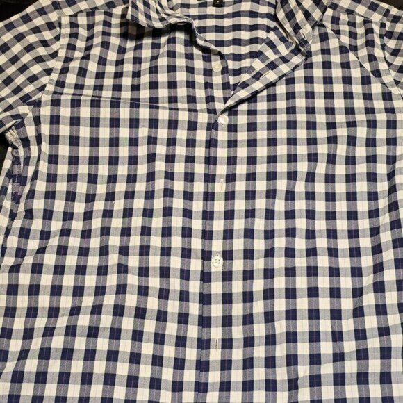 Bonobos Slim Fit Blue & White Checkered Button-Down Shirt Size Medium - Picture 2 of 16